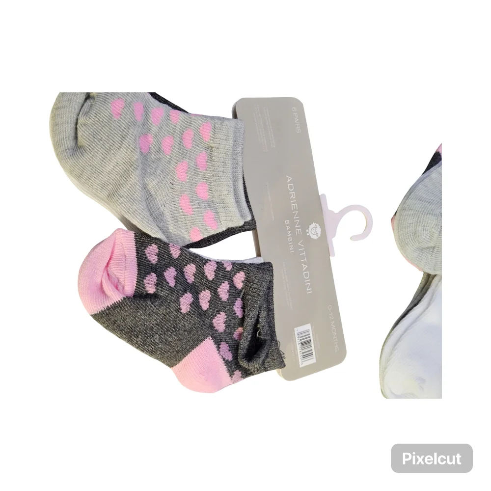 NWOT Size 0/12 months Adrienne Vittadidni Baby Socks 2 packs 12 pair total